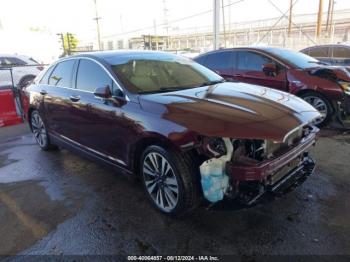  Salvage Lincoln MKZ Hybrid