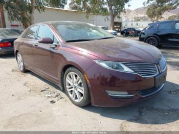  Salvage Lincoln MKZ Hybrid