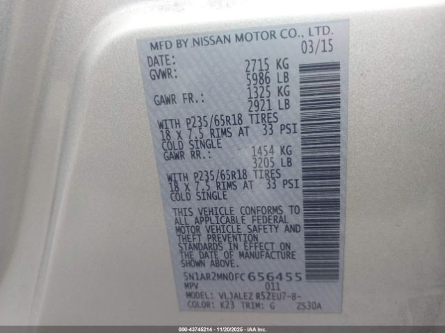 Nissan Pathfinder Sv Image 7