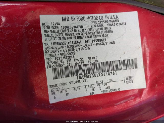 Mercury Sable Ls Image 9