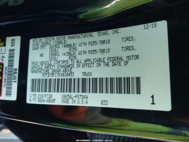 Toyota Tundra Sr5 5.7l V8 Image 13
