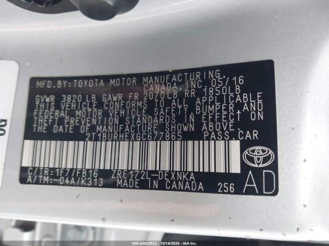 Toyota Corolla Le Image 8