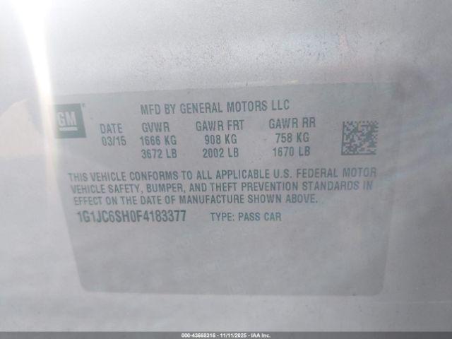 Chevrolet Sonic Lt Auto Image 6