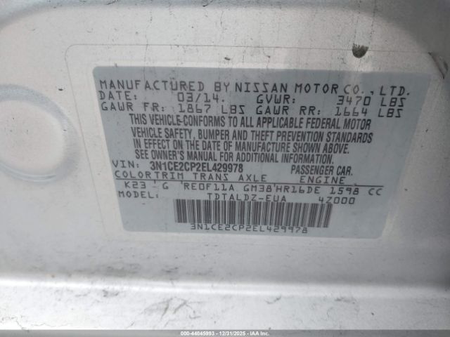 Nissan Versa Sv Image 10